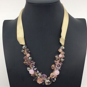 Ali Khan Glass Beaded Necklace on Ribbon